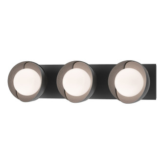 Brooklyn Brooklyn 3-Light Straight Double Shade Bath Sconce in Black (39|201378-SKT-10-10-GG0711)