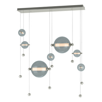 Abacus Abacus 7-Light Double Linear LED Pendant in Sterling (39|139054-LED-STND-85-YL0694)