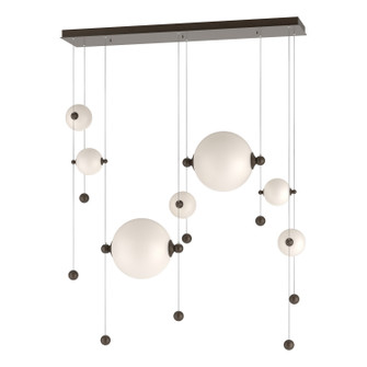 Abacus Abacus 7-Light Double Linear LED Pendant in Bronze (39|139054-LED-STND-05-GG0694)