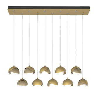 Brooklyn Brooklyn 10-Light Double Shade Pendant in Modern Brass (39|131205-SKT-STND-86-84-GG0711)
