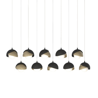 Brooklyn Brooklyn 10-Light Double Shade Pendant in Black (39|131205-SKT-LONG-10-84-GG0711)