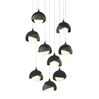 Brooklyn Brooklyn 9-Light Double Shade Pendant in Black (39|131105-SKT-LONG-10-07-GG0711)