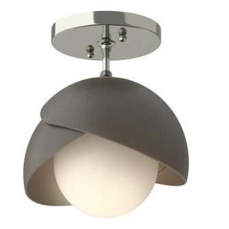 Brooklyn Brooklyn 1-Light Double Shade Semi-Flush in Sterling (39|121377-SKT-85-07-GG0711)