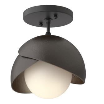 Brooklyn Brooklyn 1-Light Double Shade Semi-Flush in Black (39|121377-SKT-10-14-GG0711)