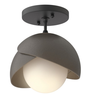 Brooklyn Brooklyn 1-Light Double Shade Semi-Flush in Black (39|121377-SKT-10-07-GG0711)