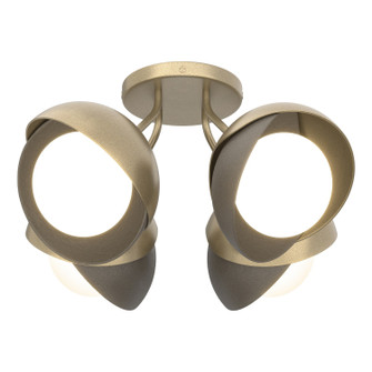 Brooklyn Brooklyn 4-Light Double Shade Semi-Flush in Soft Gold (39|121376-SKT-84-07-GG0711)