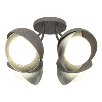 Brooklyn Brooklyn 4-Light Double Shade Semi-Flush in Natural Iron (39|121376-SKT-20-85-GG0711)