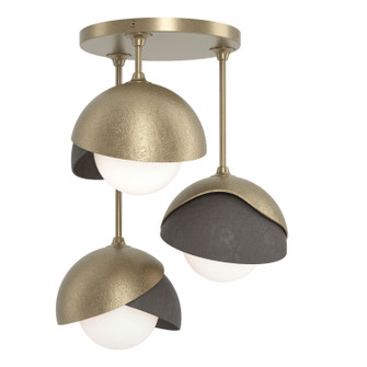 Brooklyn Brooklyn 3-Light Double Shade Semi-Flush in Soft Gold (39|121374-SKT-84-07-GG0711)