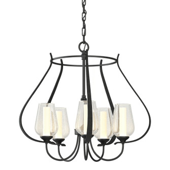 Flora Five Light Chandelier in Black (39|103045-SKT-10-ZS0354)