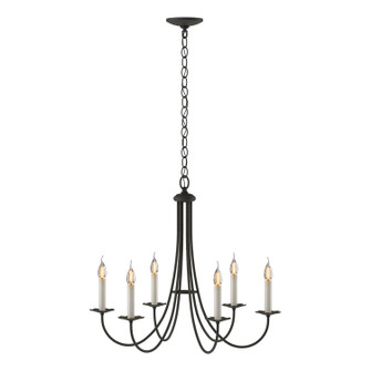 Simple Lines Six Light Chandelier in Natural Iron (39|101160-SKT-20)