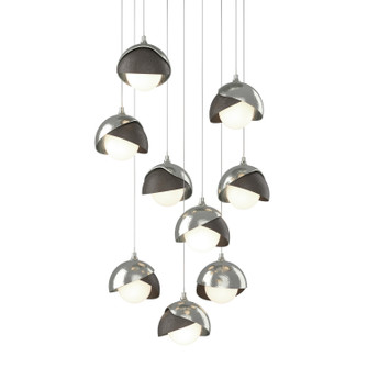 Brooklyn Brooklyn 9-Light Double Shade Pendant in Sterling (39|131105-SKT-LONG-85-07-GG0711)