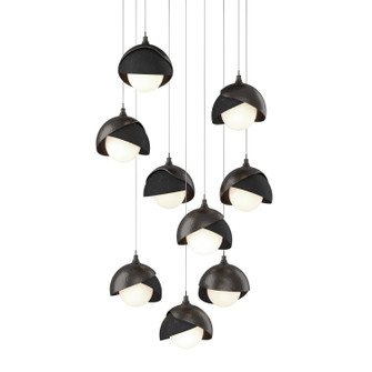 Brooklyn Brooklyn 9-Light Double Shade Pendant in Oil Rubbed Bronze (39|131105-SKT-LONG-14-10-GG0711)