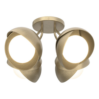Brooklyn Brooklyn 4-Light Double Shade Semi-Flush in Soft Gold (39|121376-SKT-84-84-GG0711)