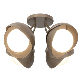 Brooklyn Four Light Semi-Flush Mount in Bronze (39|121376-SKT-05-05-GG0711)
