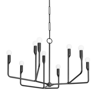 Norman Nine Light Chandelier in Forged Iron (67|F9232-FOR)