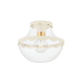Alaina One Light Semi Flush Mount in Aged Brass (428|H668601-AGB/SCR)