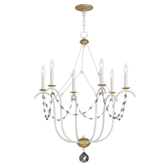 Formosa Six Light Chandelier in Ecru/Venetian Gold (16|20486ECVG)