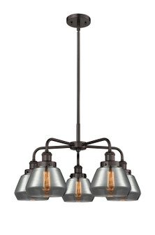 Ballston Urban Five Light Chandelier in Oil Rubbed Bronze (405|916-5CR-OB-G173)