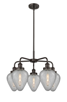 Downtown Urban Five Light Chandelier in Oil Rubbed Bronze (405|916-5CR-OB-G165)