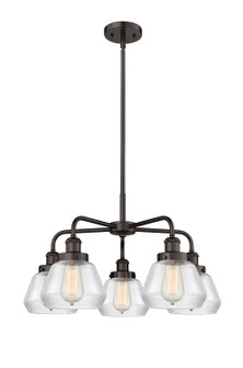 Ballston Urban Five Light Chandelier in Matte Black (405|916-5CR-BK-G173)