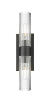 Downtown Urban Two Light Bath Vanity in Matte Black (405|617-2W-BK-G617-8SCL)