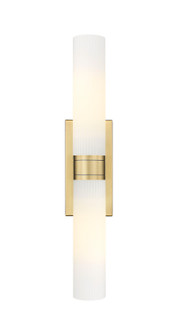 Downtown Urban LED Bath Vanity in Brushed Brass (405|617-2W-BB-G617-11SWH)