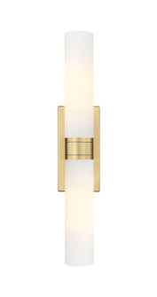 Downtown Urban Two Light Bath Vanity in Brushed Brass (405|617-2W-BB-G617-11SWH)