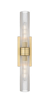 Downtown Urban Two Light Bath Vanity in Brushed Brass (405|617-2W-BB-G617-11SCL)