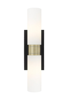 Downtown Urban Two Light Bath Vanity in Black Antique Brass (405|617-2W-BAB-G617-8SWH)
