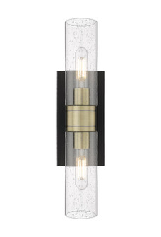 Downtown Urban Two Light Bath Vanity in Black Antique Brass (405|617-2W-BAB-G617-8SDY)