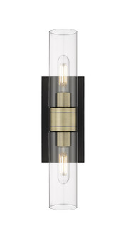 Downtown Urban Two Light Bath Vanity in Black Antique Brass (405|617-2W-BAB-G617-8CL)