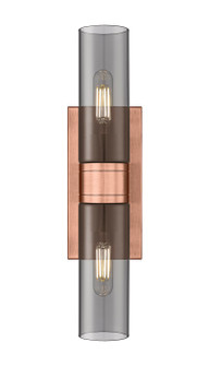 Downtown Urban Two Light Bath Vanity in Antique Copper (405|617-2W-AC-G617-8SM)