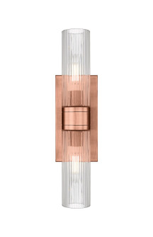 Downtown Urban Two Light Bath Vanity in Antique Copper (405|617-2W-AC-G617-8SCL)