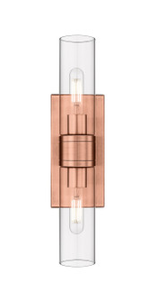 Downtown Urban Two Light Bath Vanity in Antique Copper (405|617-2W-AC-G617-8CL)