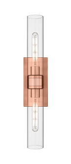 Downtown Urban Two Light Bath Vanity in Antique Copper (405|617-2W-AC-G617-11CL)