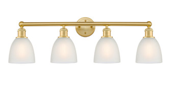 Edison Four Light Bath Vanity in Satin Gold (405|616-4W-SG-G381)