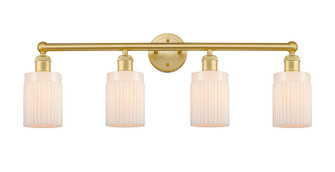 Edison Four Light Bath Vanity in Satin Gold (405|616-4W-SG-G341)