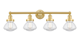 Edison Four Light Bath Vanity in Satin Gold (405|616-4W-SG-G322)
