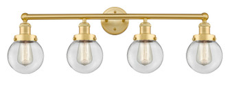 Edison Four Light Bath Vanity in Satin Gold (405|616-4W-SG-G202-6)