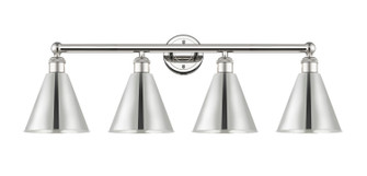 Edison Four Light Bath Vanity in Polished Nickel (405|616-4W-PN-MBC-8-PN)