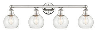 Edison Four Light Bath Vanity in Polished Nickel (405|616-4W-PN-G124-6)