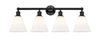 Edison Four Light Bath Vanity in Matte Black (405|616-4W-BK-GBC-81)