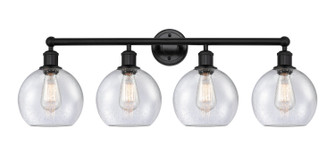 Edison Four Light Bath Vanity in Matte Black (405|616-4W-BK-G124-8)