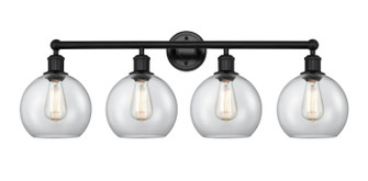 Edison Four Light Bath Vanity in Matte Black (405|616-4W-BK-G122-8)