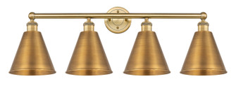 Edison Four Light Bath Vanity in Brushed Brass (405|616-4W-BB-MBC-8-BB)