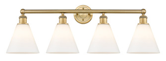 Edison Four Light Bath Vanity in Brushed Brass (405|616-4W-BB-GBC-81)