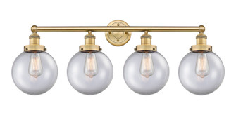 Edison Four Light Bath Vanity in Brushed Brass (405|616-4W-BB-G202-8)