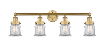 Edison Four Light Bath Vanity in Brushed Brass (405|616-4W-BB-G182S)