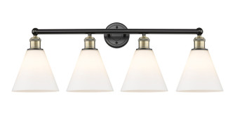 Edison Four Light Bath Vanity in Black Antique Brass (405|616-4W-BAB-GBC-81)