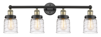 Edison Four Light Bath Vanity in Black Antique Brass (405|616-4W-BAB-G513)